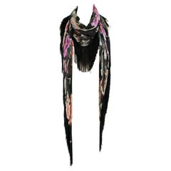 Dolce & Gabbana Floral-Print Fringed Scarf