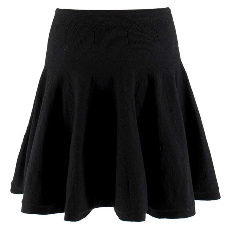 Alaia Paris Black Knit Mini Skirt US 6 at 1stDibs