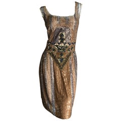 Philosophy Di Alberta Ferretti Silk Sheer Embellished Dress 