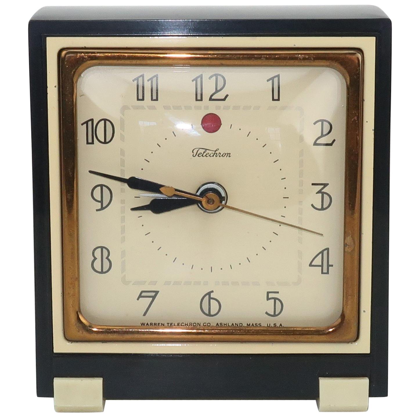 Telechron 1930's Art Deco Alarm Clock