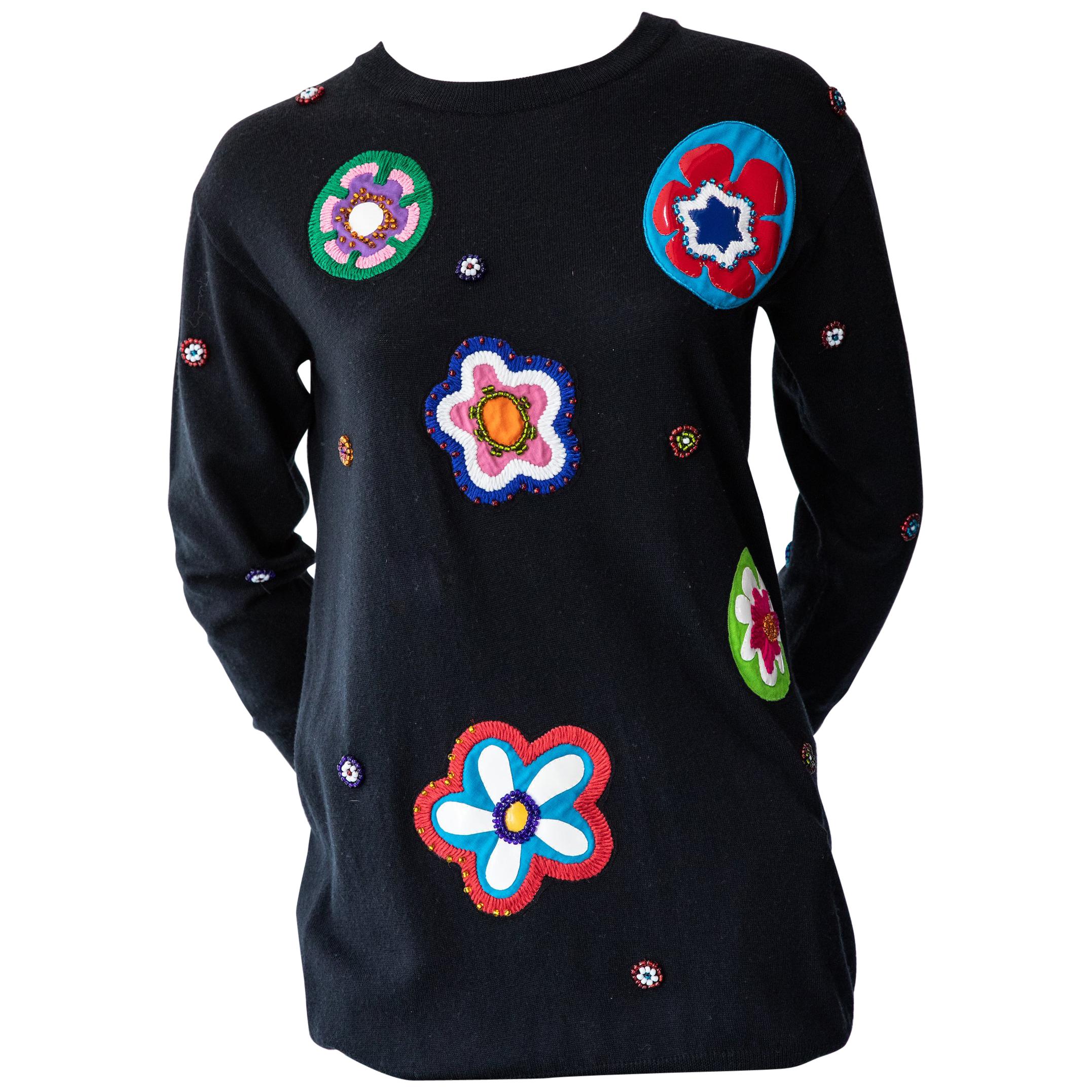 Moschino Couture Abstract Embroidered Sweater