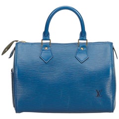 Louis Vuitton Blue Epi Speedy 25