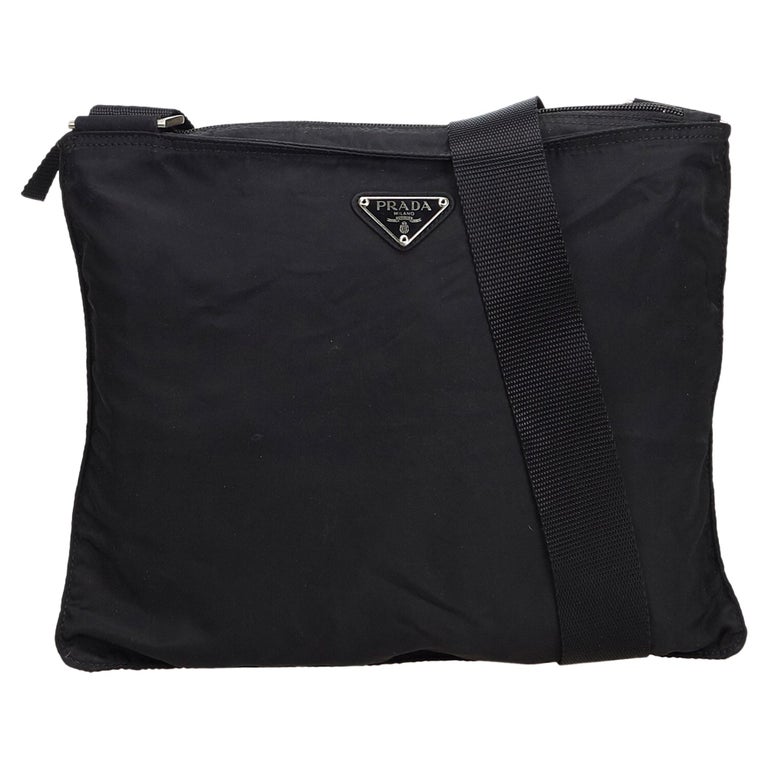 Prada Black Nylon Crossbody Bag For Sale at 1stdibs