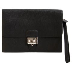 Hermes Black Fjord Pochette Jet