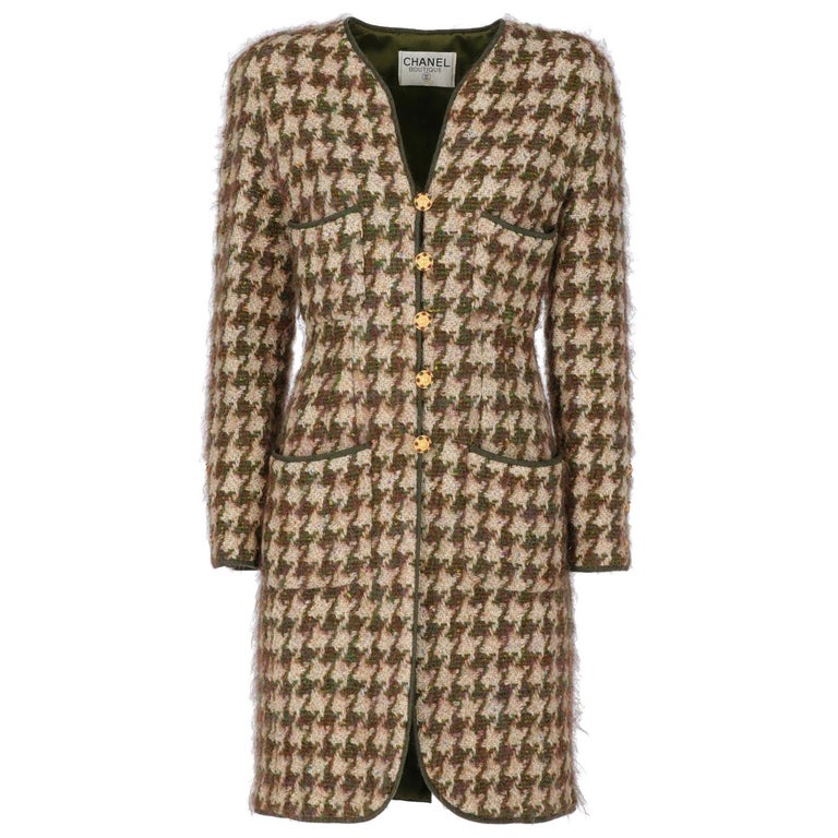 1990s Chanel Pied de Poule Overcoat at 1stdibs