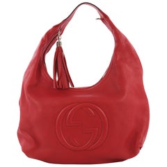 Gucci Soho Hobo Leather Large, crafted from red leather