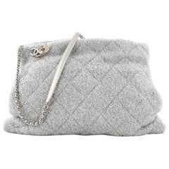 Chanel Shopping Handbag Quilted Knit Pluto Glitter Large