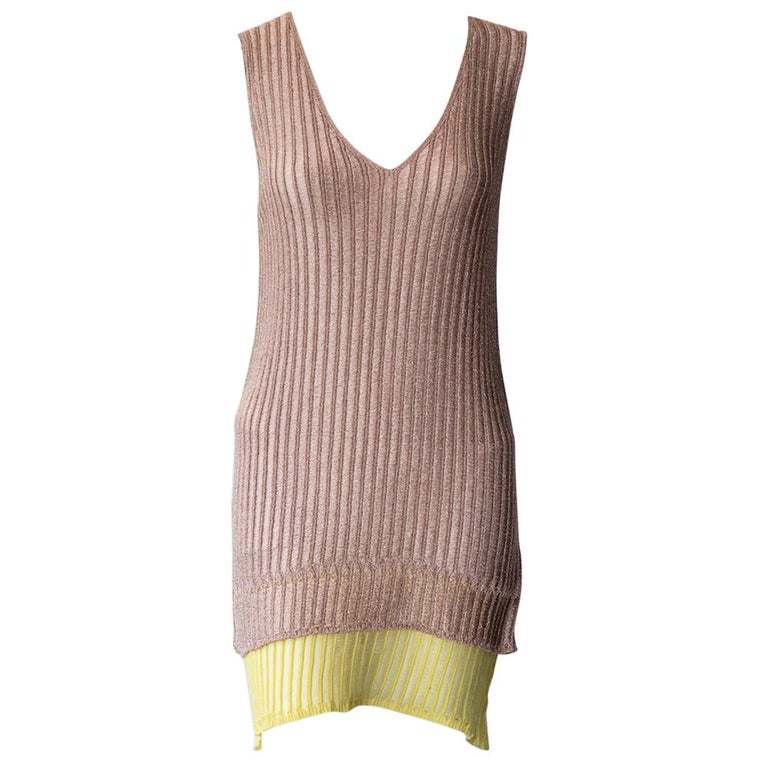 Missoni Gold and Yellow Knit Dress For Sale at 1stDibs | missoni gold dress