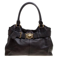 Burberry Black Leather Lambeth Tote