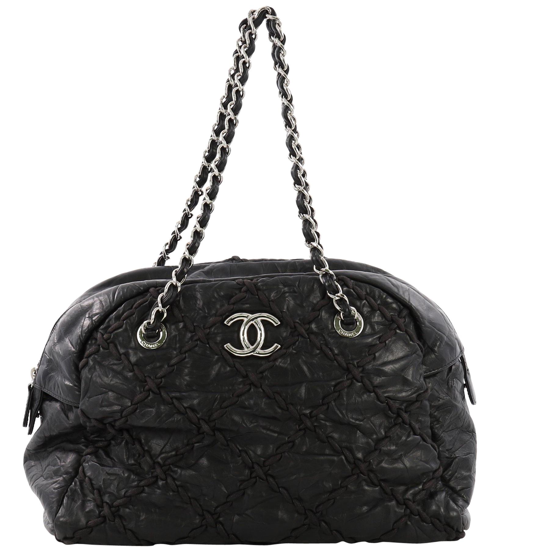 Chanel Ultra Stitch Bowling Bag Quilted Calfskin Large