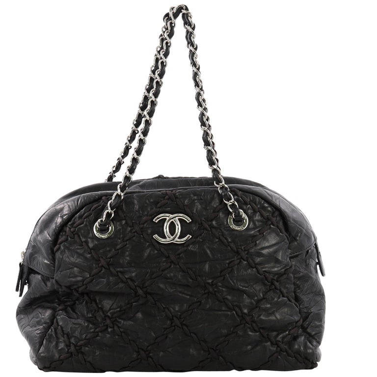 Chanel Ultra Stitch Bowling Bag Quilted Calfskin Large at 1stDibs