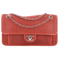 Chanel Up In The Air Flap Bag Perforated Leather Medium