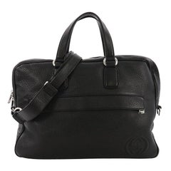 Gucci Soho Briefcase Leather, crafted in black leather