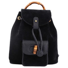  Gucci Vintage Bamboo Backpack Suede Mini