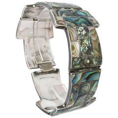 1950's Tasco Handmade Sterling and Abalone Bracelet