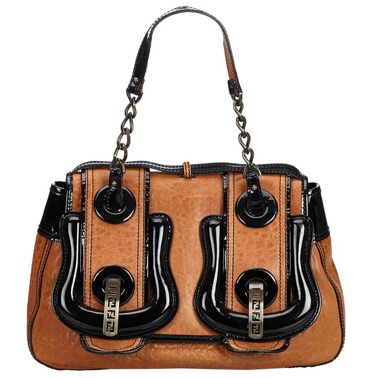 Fendi Brown Leather B Bag For Sale at 1stdibs