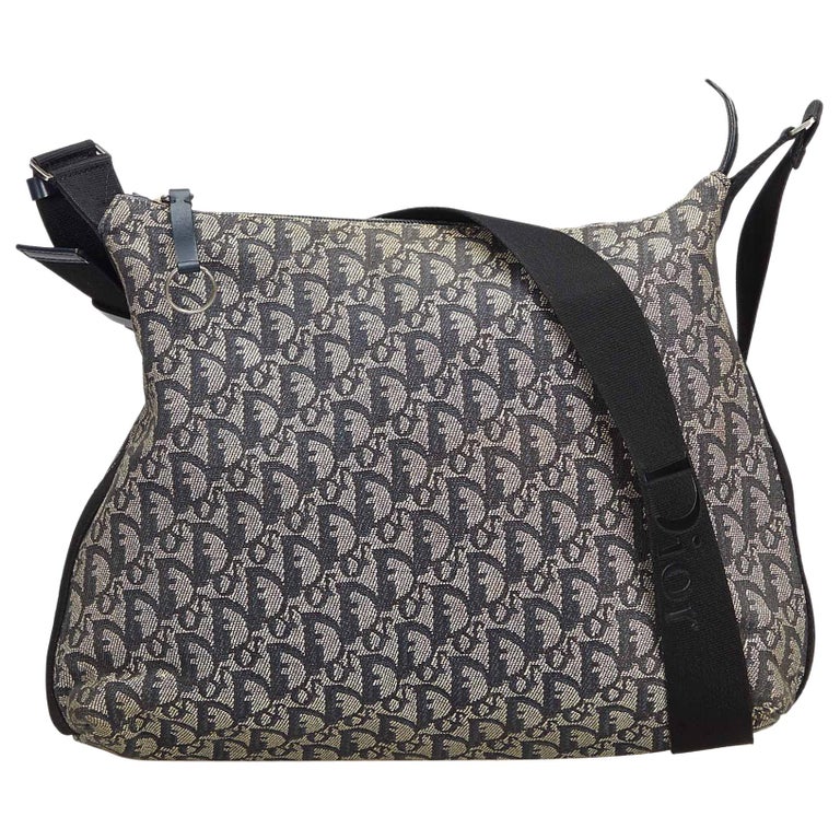 Dior Gray Oblique Canvas Crossbody Bag