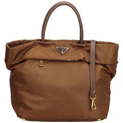 Prada Brown Nylon Satchel