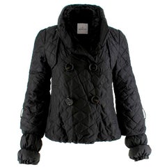 Moncler black quilted-down coat Size 1