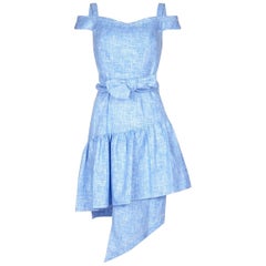 Paper London Pear sky-blue weave dress US 4