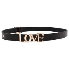 Dolce & Gabbana Black Grosgrain Leather Bronze Metal Belt main image 1