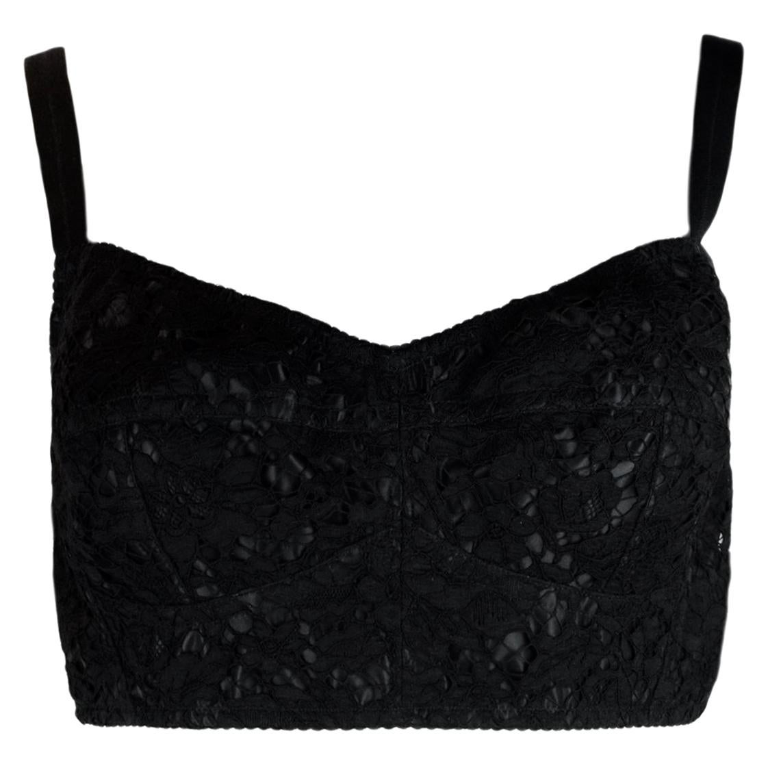 Dolce & Gabbana NWT Black Lace Bralette Bra Sz IT44