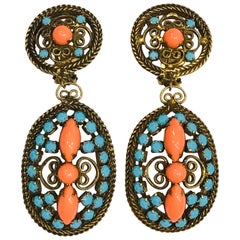 K.J.L. Kenneth Jay Lane Pendant Earrings 