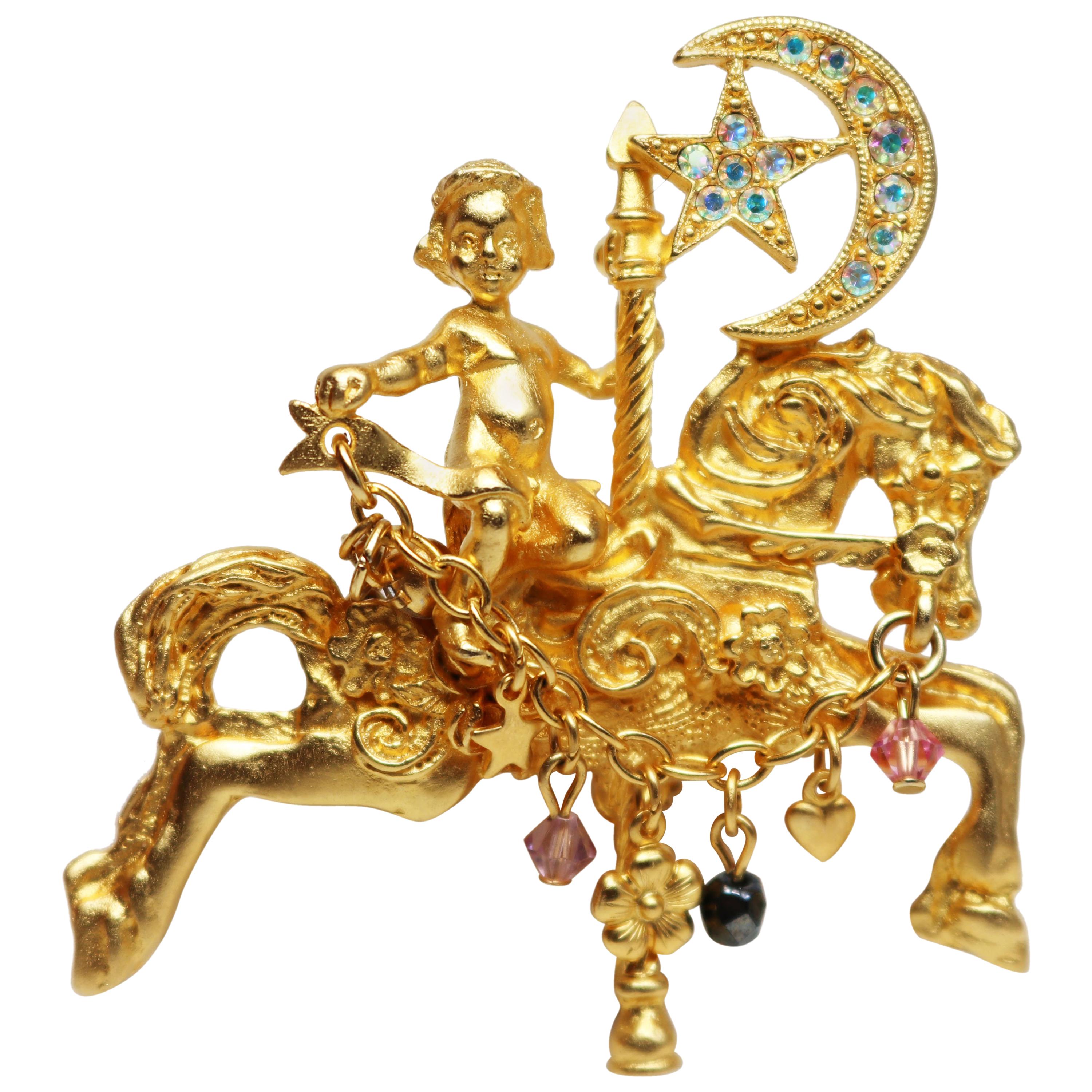 Kirk's Folly Carousel Horse Brooch For Sale