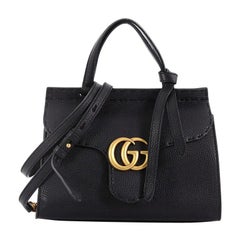 Used Gucci GG Marmont Top Handle Bag Leather Mini