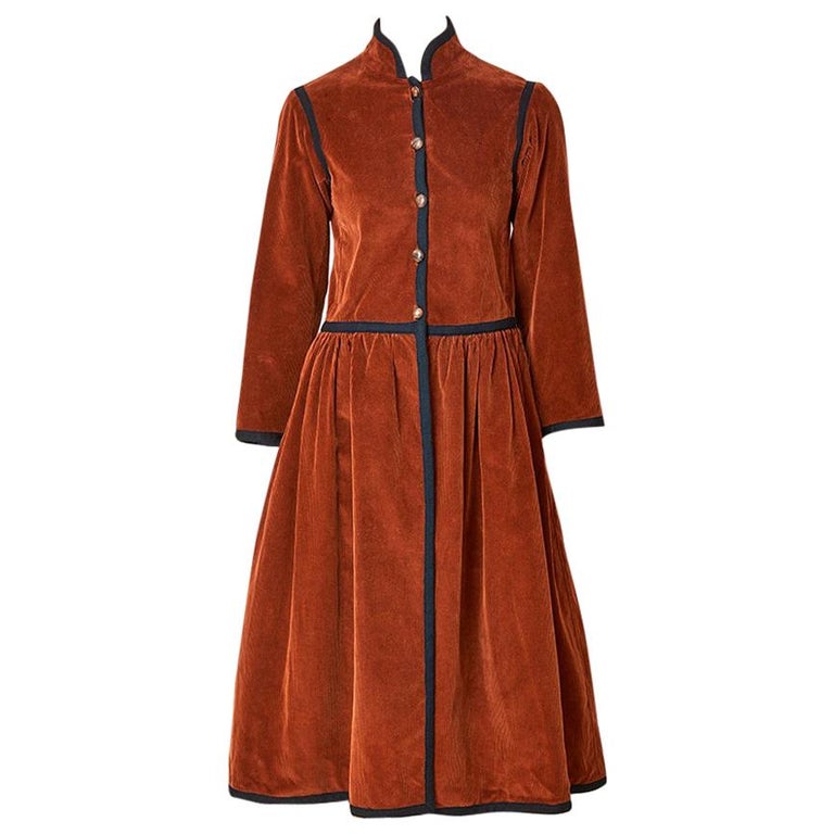 Yves Saint Laurent Russian Collection Corduroy Coat For Sale at 1stDibs |  russian style coat, ysl russian collection