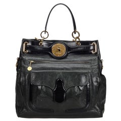 Balenciaga Green Leather Tote Bag