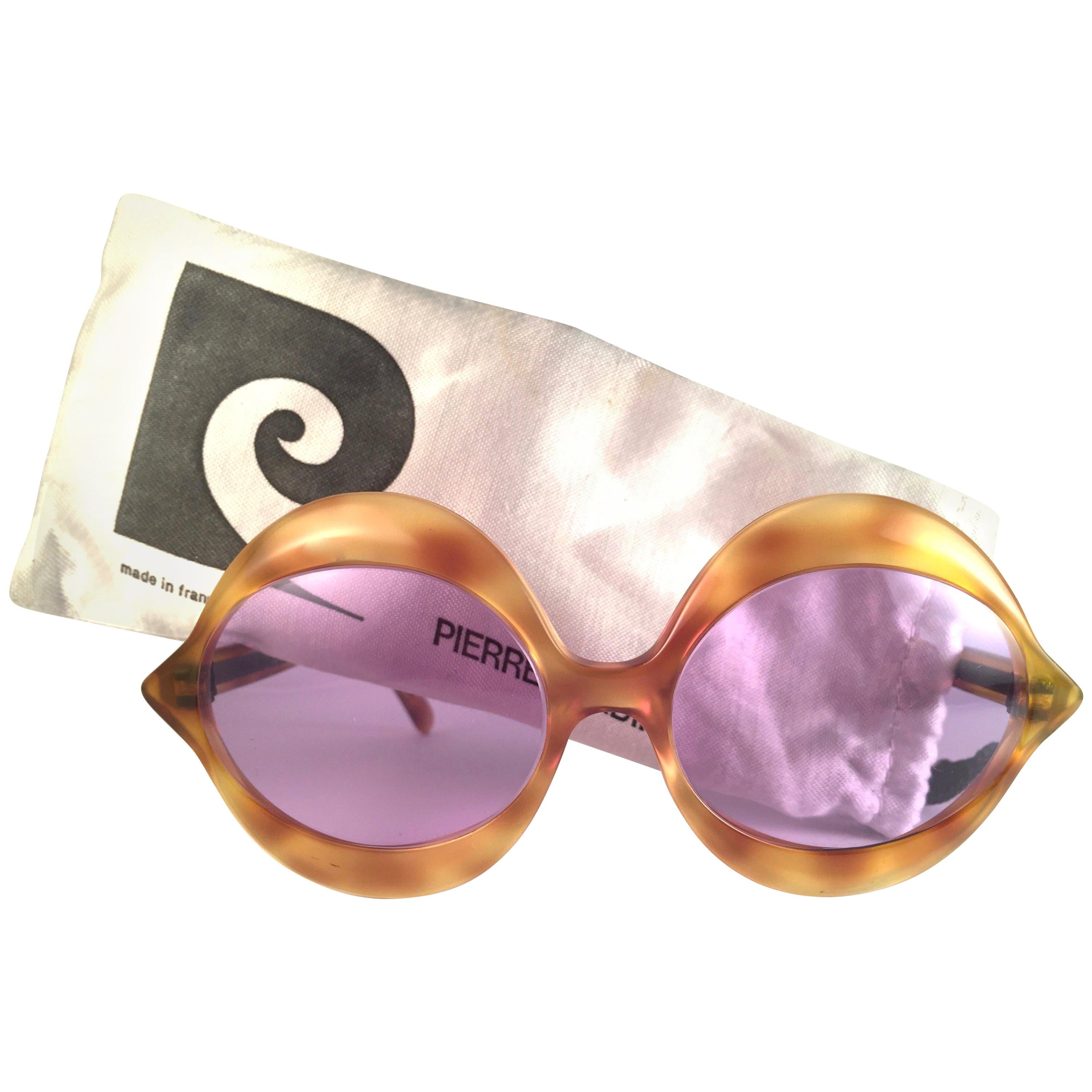 New Vintage Pierre Cardin Kiss Tortoise Rose Lenses Medium C18 1960's Sunglasses