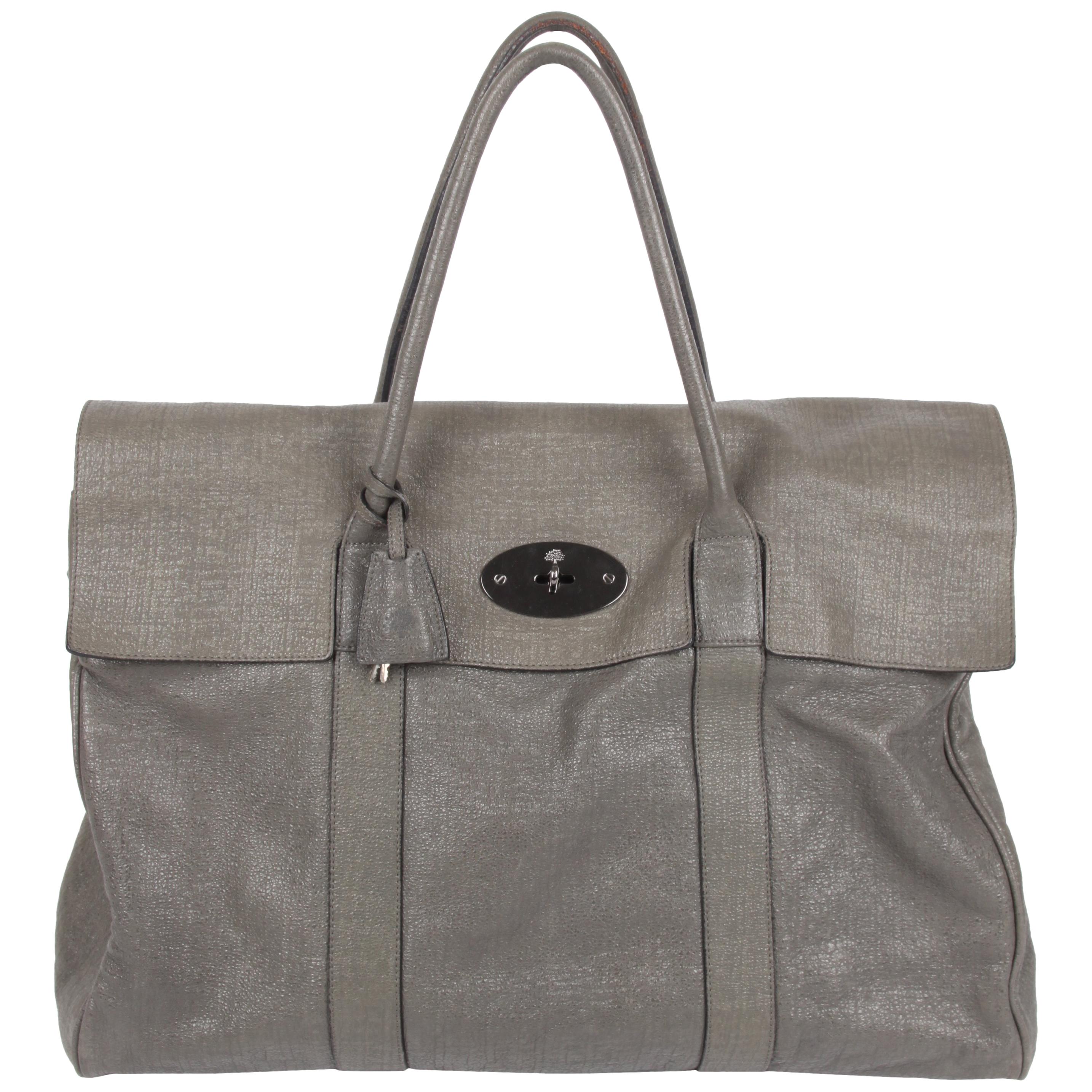 Mulberry Bayswater Sparkle Tweed Leather - mole grey For Sale