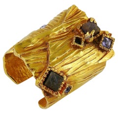 Yves Saint Laurent Massive Jewelled Arty Cuff Bracelet