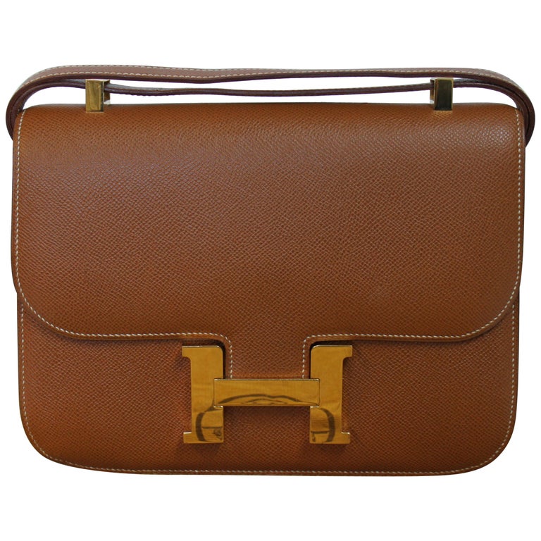 Hermes Constance 24 Shoulder Bag brown/tan epsom leather with gold ...