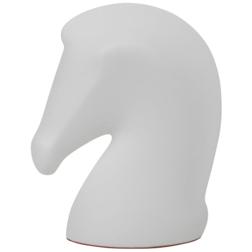 Hermes Samarcande Horsehead Paperweight White Biscuit Porcelain New