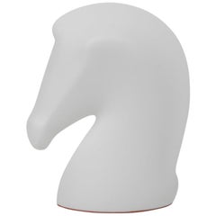 Hermes Samarcande Horsehead presse-papier blanc biscuit porcelaine Nouveau