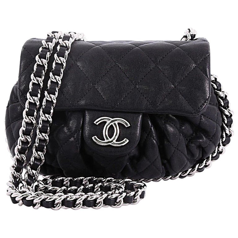 Chanel Chain Around Flap Bag Quilted Leather Small at 1stDibs