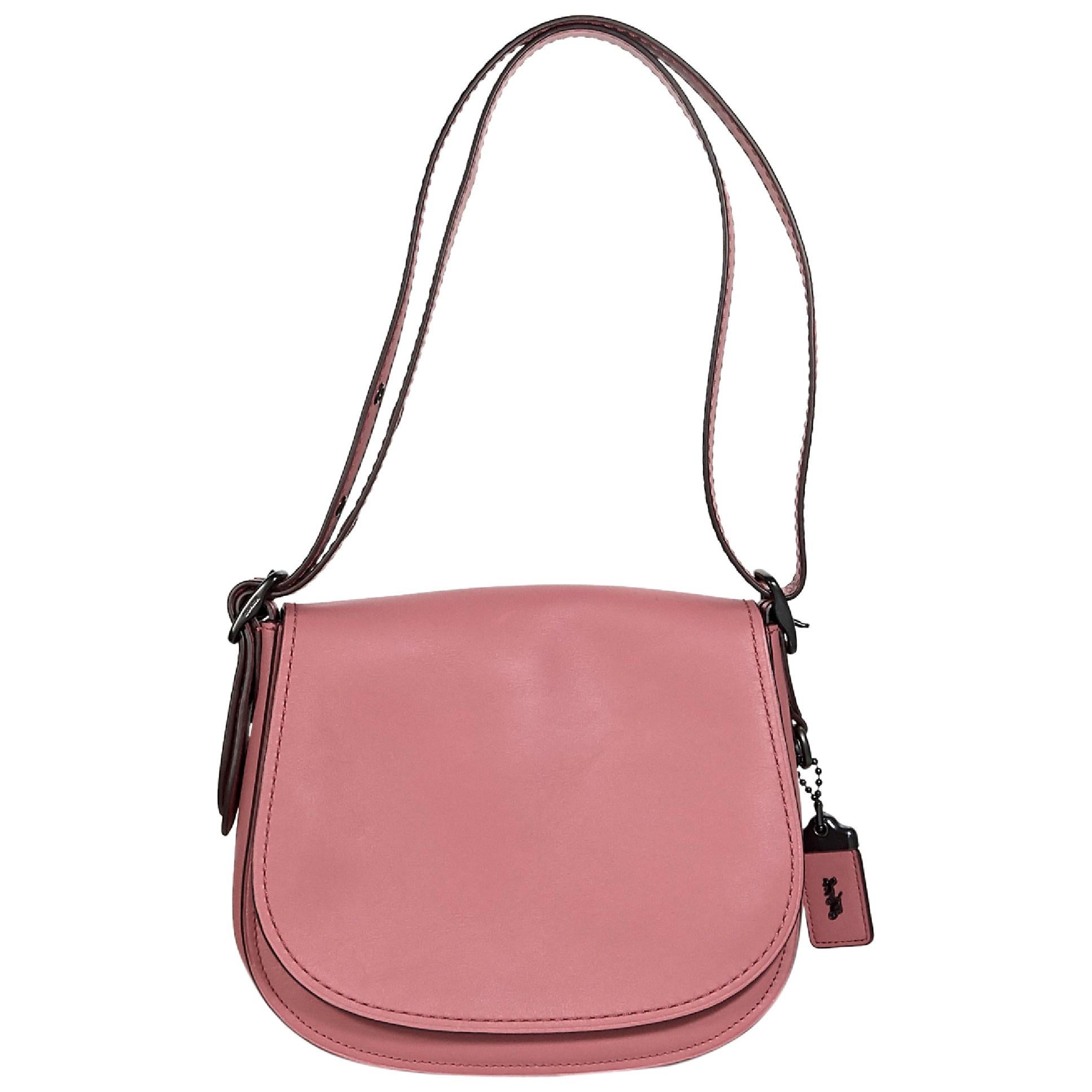 Pink Coach Leather Saddle Bag For Sale at 1stDibs pink coach purses