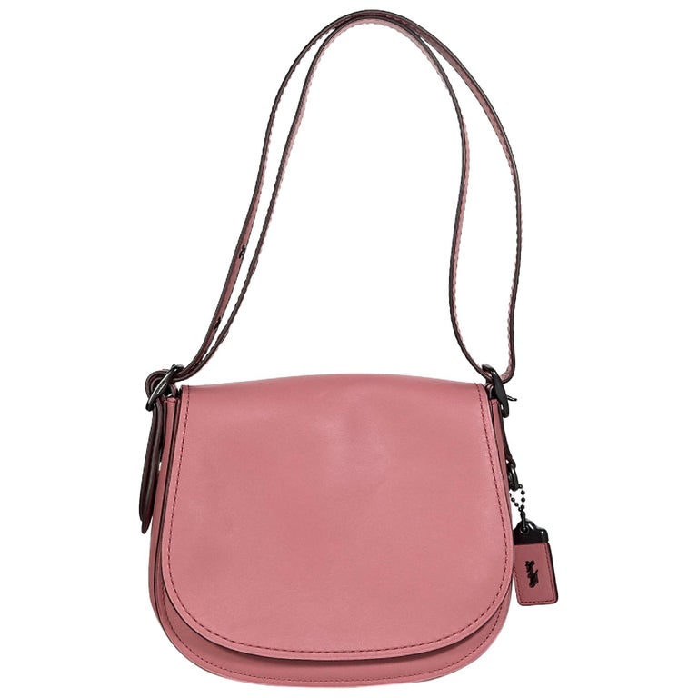 Pink Coach Leather Saddle Bag For Sale at 1stDibs pink coach purses