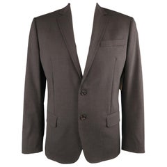 DSQUARED2 Size 44 Charcoal Wool Blend Notch Lapel Sport Coat