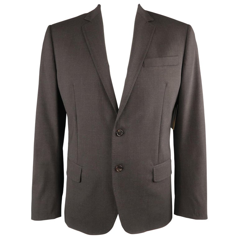 DSQUARED2 Size 44 Charcoal Wool Blend Notch Lapel Sport Coat at 1stDibs