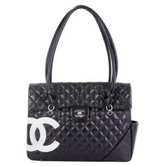 Chanel Cambon Flap Tote Quilted Leather Large