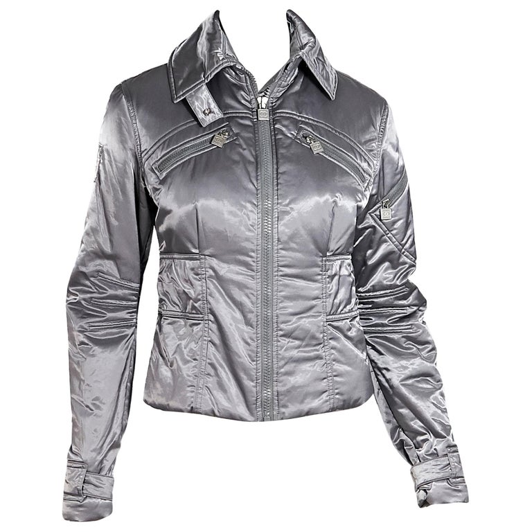 Metallic Silver Chanel Puffer Jacket For Sale at 1stDibs | chanel ...