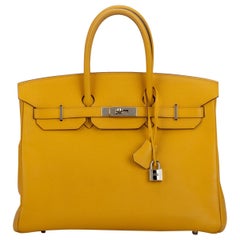 Hermes Birkin 35 Jaune d'or Yellow Min Condition