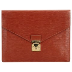 Retro Louis Vuitton Brown Epi Porte Documents Senateur