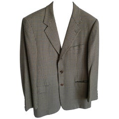 HERMES "New" Men's Pied de Poule Fabric Wool Jacket