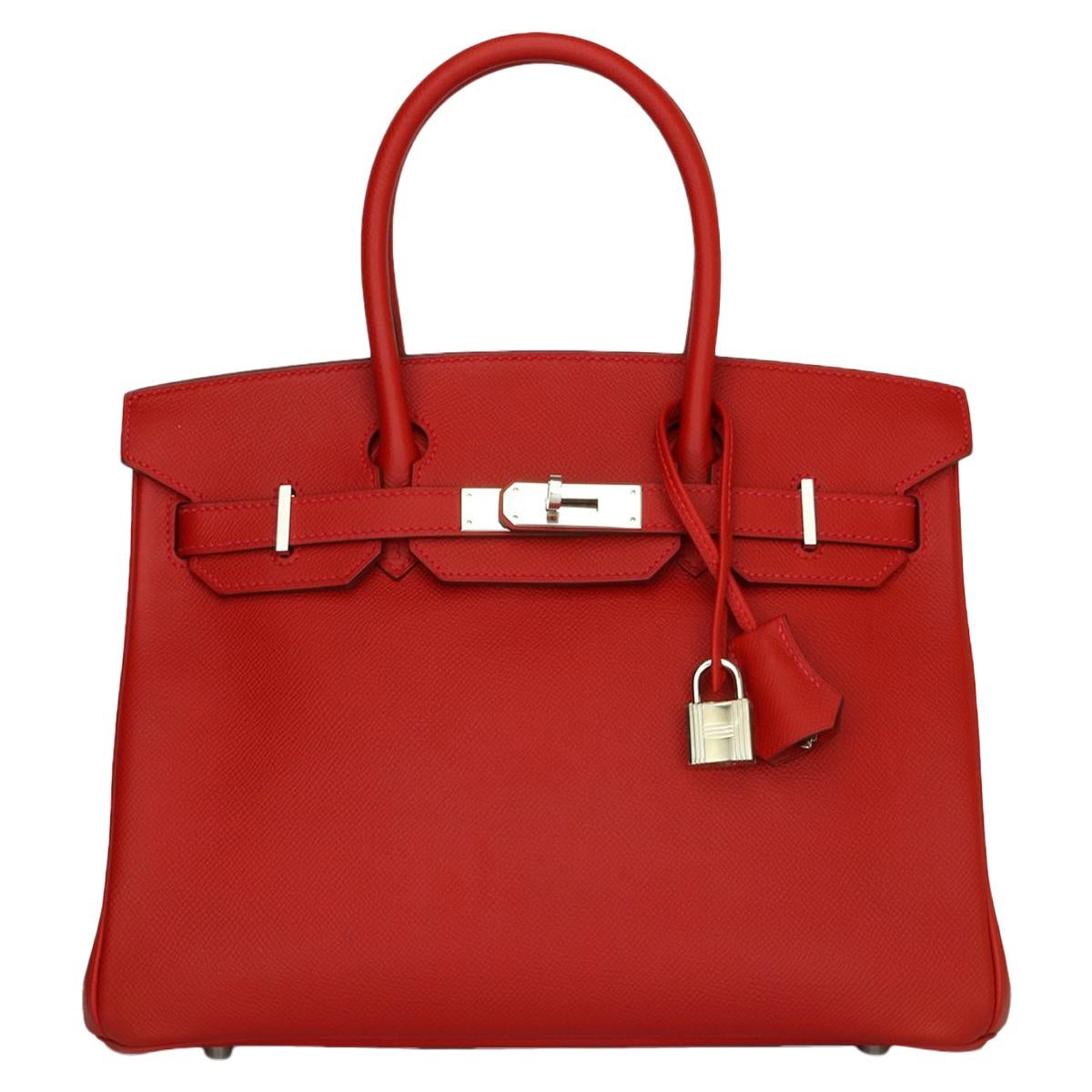 Hermès Birkin 30cm Bag Rouge Casaque Epsom Leather w/Palladium Hardware 2013