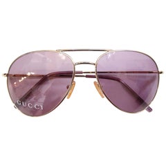 Gucci 1990s Purple Lens Aviators