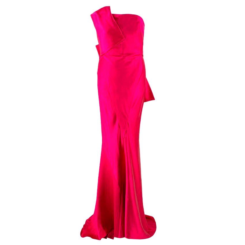 Donna Karan Pink Mikado Silk Gown US 4